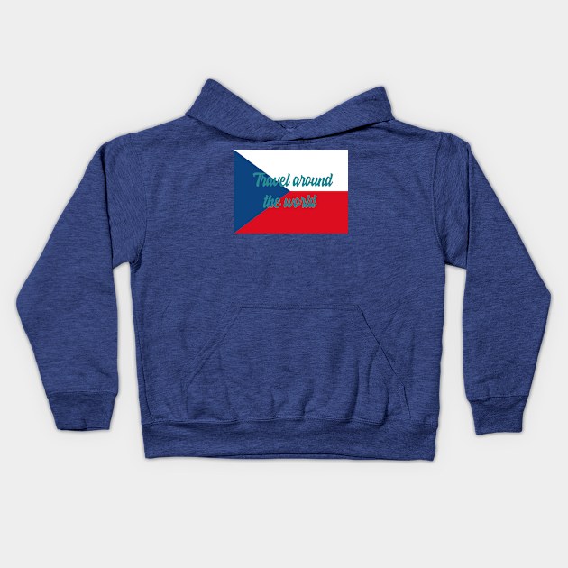 Travel Around the World - Czech Republic Kids Hoodie by Byntar